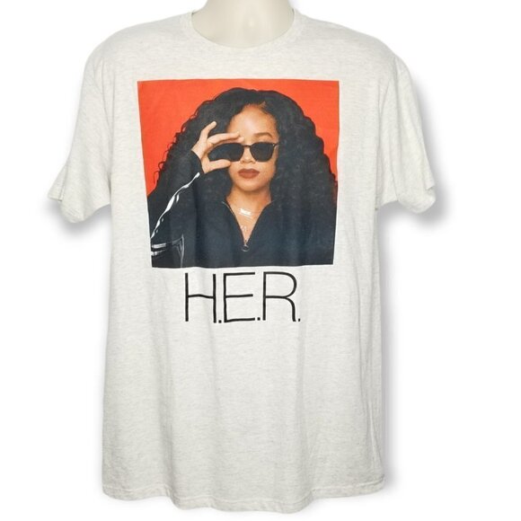 H.E.R. Band Tee Gray Graphic T-Shirt Men’s Size M - Picture 1 of 5